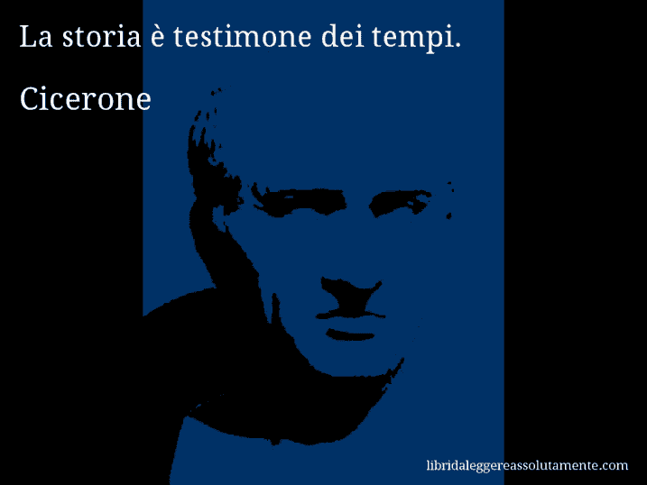 Aforisma di Cicerone : La storia è testimone dei tempi.