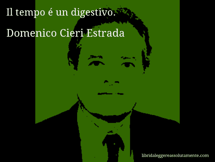 Aforisma di Domenico Cieri Estrada : Il tempo é un digestivo.