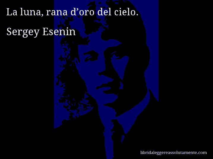 Aforisma di Sergey Esenin : La luna, rana d’oro del cielo.